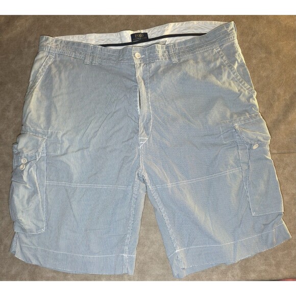 Polo Ralph Lauren Classic Fit Chino Cargo Shorts Blue/Striped 46B - Picture 2 of 7